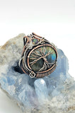 Copper and Silver Tree Of Life Labradorite Mystic Topaz Symmetrical Pendant
