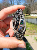 Tree Of Life Obsidian Smoked Opals and Elite Noble Shungite Pendant