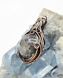 Orgonite Copper Wire Wrapped Pendant with Mystic Topaz