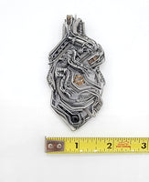 Alien Xenomorph Biomechanical Tech Pendant - Tobe Rose Wire Jewelry X Leet Wraps Collaboration