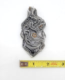 Alien Xenomorph Biomechanical Tech Pendant - Tobe Rose Wire Jewelry X Leet Wraps Collaboration