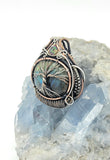 Copper and Silver Tree Of Life Labradorite Mystic Topaz Symmetrical Pendant