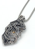 Alien Xenomorph Biomechanical Tech Pendant - Tobe Rose Wire Jewelry X Leet Wraps Collaboration