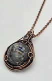 Orgonite Copper Wire Wrapped Pendant with Mystic Topaz