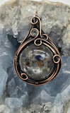 Orgonite Copper Wire Wrapped Pendant with Mystic Topaz
