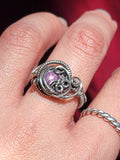 Size 7.5 Burmese Star Ruby Ring Sterling and Argentium Silvers