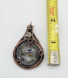 Orgonite Copper Wire Wrapped Pendant with Mystic Topaz