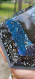 Large Hexagonal Throat Chakra Blue Orgonite Device