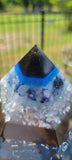 Large Hexagonal Throat Chakra Blue Orgonite Device