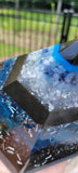 Large Hexagonal Throat Chakra Blue Orgonite Device