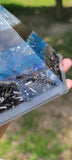 Large Hexagonal Throat Chakra Blue Orgonite Device
