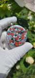 Red Jasper Shungite 3D Flower of Life Orgonite Pendant EMF Protection