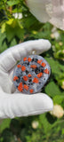 Red Jasper Shungite 3D Flower of Life Orgonite Pendant EMF Protection
