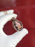 Red Tigers Eye in Oxidized and Polished Copper