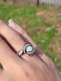 Size 7 Ethiopian Opal Ring Sterling and Copper