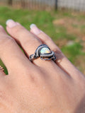 Size 7 Ethiopian Opal Ring Sterling and Copper