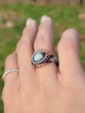 Size 7 Ethiopian Opal Ring Sterling and Copper