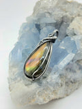 Labradorite in Sterling Silver Wire Wrapped Necklace