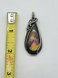 Labradorite in Sterling Silver Wire Wrapped Necklace