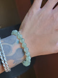 Prehnite Bead Stretch Bracelet 8.5mm Beads
