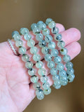 Prehnite Bead Stretch Bracelet 8.5mm Beads