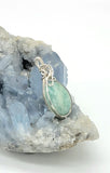 Amazonite Wire Wrapped In Sterling Silver Necklace