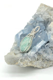 Amazonite Wire Wrapped In Sterling Silver Necklace