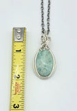 Amazonite Wire Wrapped In Sterling Silver Necklace