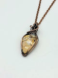 Landscape Jasper In Copper Wire Wrapped Necklace