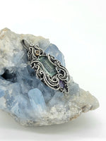 Fluorite Citrine Amethyst Illuminated Green Glow Sterling And Argentium Silvers Pendant Collaboration