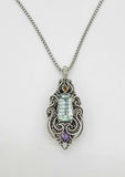 Fluorite Citrine Amethyst Illuminated Green Glow Sterling And Argentium Silvers Pendant Collaboration