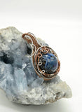 Kyanite Orgonite Wire Wrapped Copper and Silver Pendant