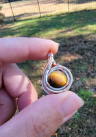 Tiger's Eye in Sterling Silver Argentium Silver and Copper