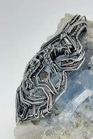 Alien Xenomorph Biomechanical Tech Pendant - Tobe Rose Wire Jewelry X Leet Wraps Collaboration