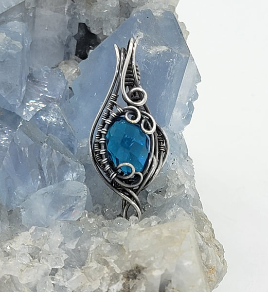 London Blue Topaz Fancy Cut Small Pendant