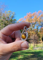 Tiger's Eye in Sterling Silver Argentium Silver and Copper