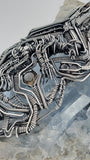 Alien Xenomorph Biomechanical Tech Pendant - Tobe Rose Wire Jewelry X Leet Wraps Collaboration