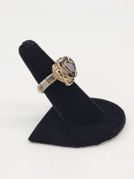 Size 6.5 Rainbow Moonstone Ring Heady Style Mixed Metals