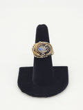 Size 6.5 Rainbow Moonstone Ring Heady Style Mixed Metals