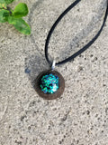 Small Orgone Pendant EMF Protection Elite Shungite Blue Green Colorshift