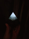 Small Glow Cap Selenite and Quartz Orgone Pyramid