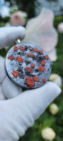 Red Jasper Shungite 3D Flower of Life Orgonite Pendant EMF Protection