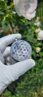 Lapis Lazuli 3D Flower of Life Orgonite Pendant EMF Protection