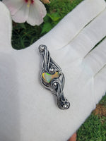 Ethiopian Opal in Sterling Silver Pendant Necklace