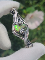 Ethiopian Opal in Sterling Silver Pendant Necklace