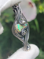 Ethiopian Opal in Sterling Silver Pendant Necklace