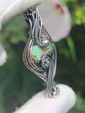 Ethiopian Opal in Sterling Silver Pendant Necklace
