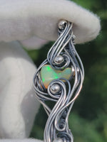 Ethiopian Opal in Sterling Silver Pendant Necklace