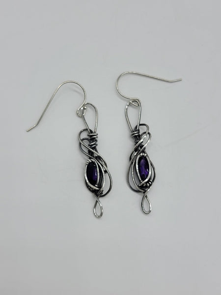 Sterling Silver Amethyst Earrings