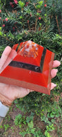 Carnelian 8 Sided Orgonite® Root Chakra Pyramid